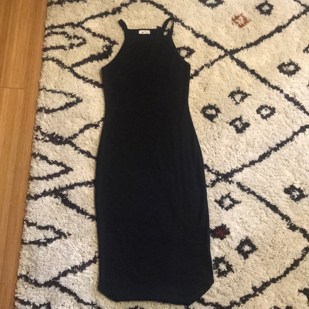 Silence and Noise Small long black cotton dress